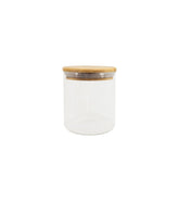 Pote de Vidro com Tampa de Bambu Circular Mantimento 500ml - Ela Decora